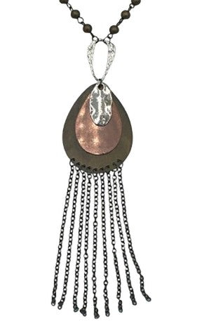 Legend or Lies Layered Teardrops & Fringe Necklace