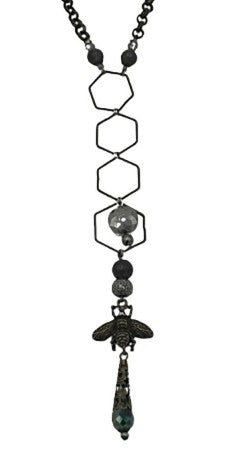 Legend or Lies HoneyBee Pendant Hexigonal Chain Necklace
