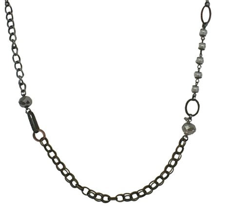 Legend or Lies Mixed Metal & Beads Long Asymmetric Chain