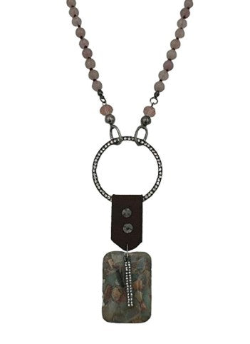 Legend or Lies Blinged Ring Knotted Chain Necklace