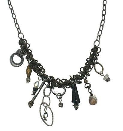 Legend or Lies Cluster Chain & Mixed Metal Dangles Necklace