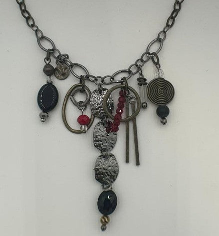 Legend or Lies Nickel Chain with Trinkets Necklace