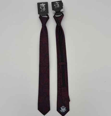Modern Paisley 2.5' Slim Corbata Zipper Jacquard Necktie