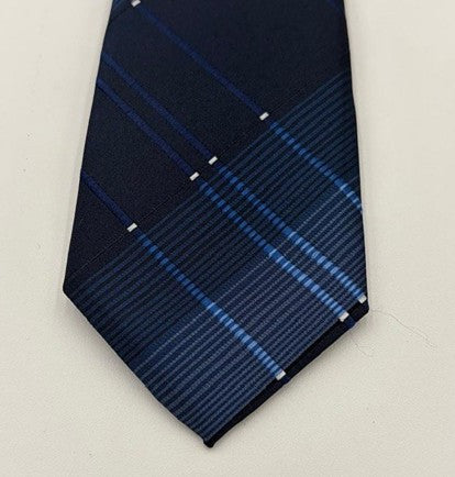 Modern Plaid Lurex 2.5' Slim Corbata Zipper Jacquard Necktie
