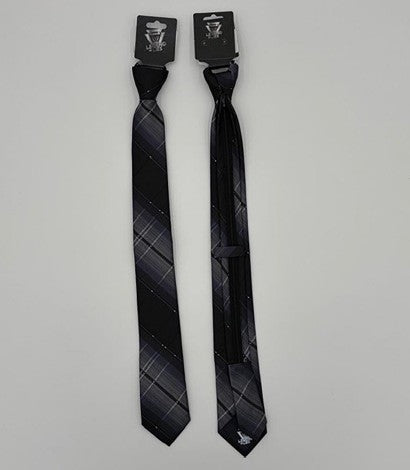 Legend or Lies Mens Plaid 2.5' Slim Corbata Zipper Necktie