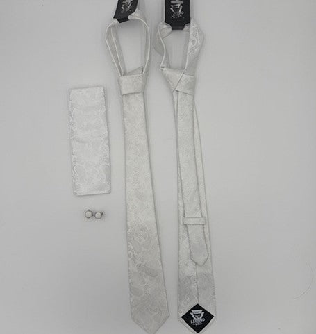 Microfiber Masonic Necktie Paisley Set with Cufflinks