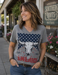 Legend or Lies America 1776 Steer Head V-Neck T-Shirt