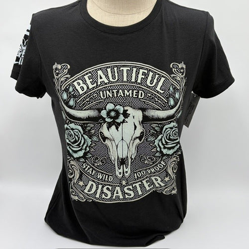 Legend or Lies Beautiful Disaster Womens Front Print Tee