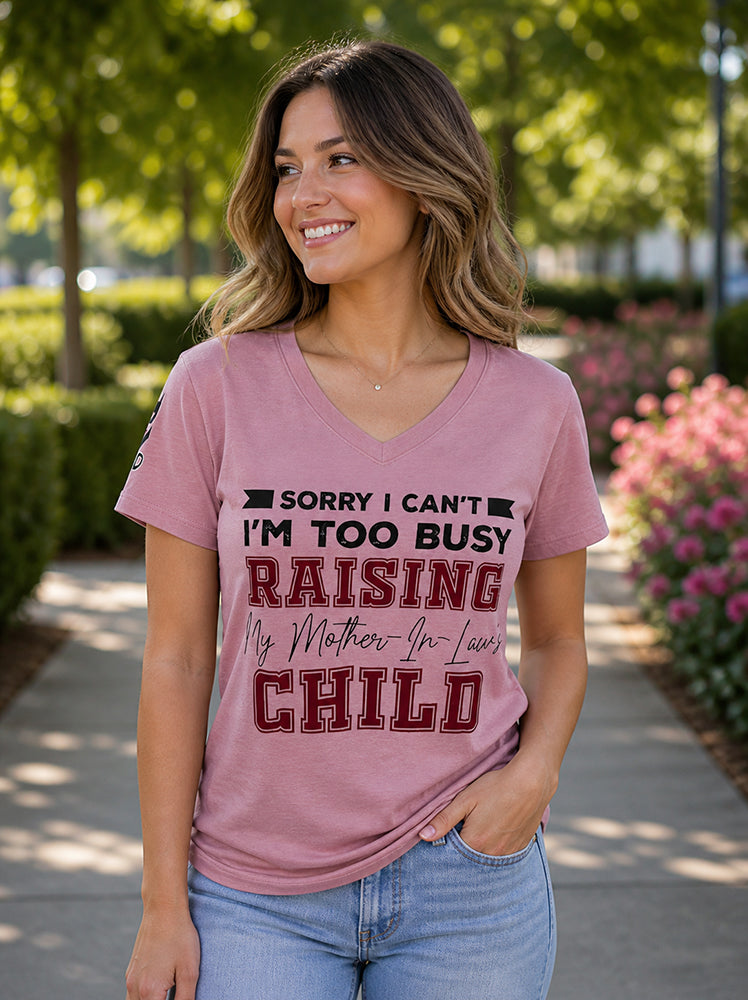 Legend or Lies Raising My Mother-In-Laws Child V-Neck Tee