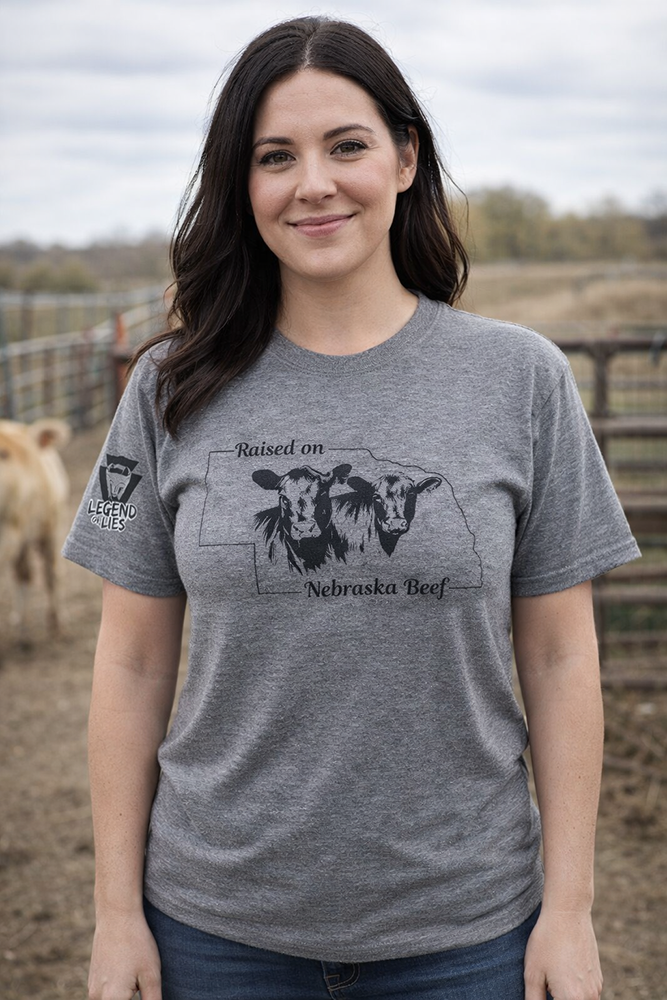 Legend or Lies Raised On Nebraska Beef Unisex T-Shirt