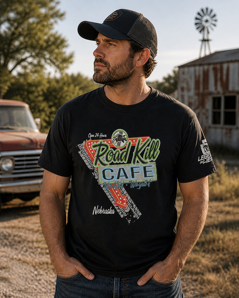 Legend or Lies Road Kill Cafe Unisex Funny T-Shirt