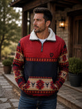 Legend or Lies Aztec 1/4-Zip Sherpa Collar Fleece Sweatshirt