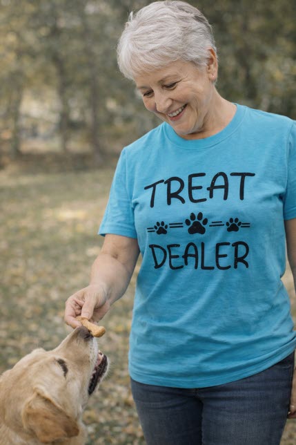 Legend or Lies Treat Dealer Womens Fit Blue T-Shirt